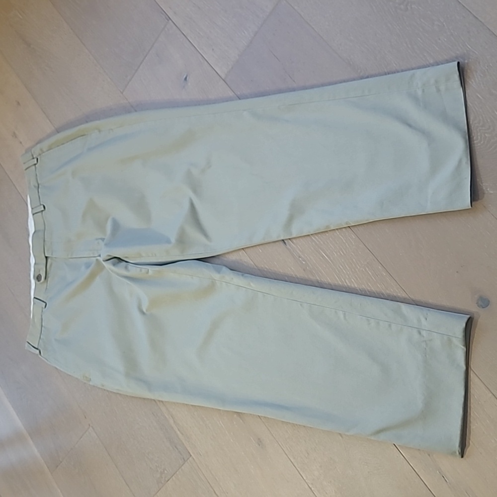 Brooks Brothers Pants Men's sz 38/32 100% Cotton Tan Chino Flat Front Trousers